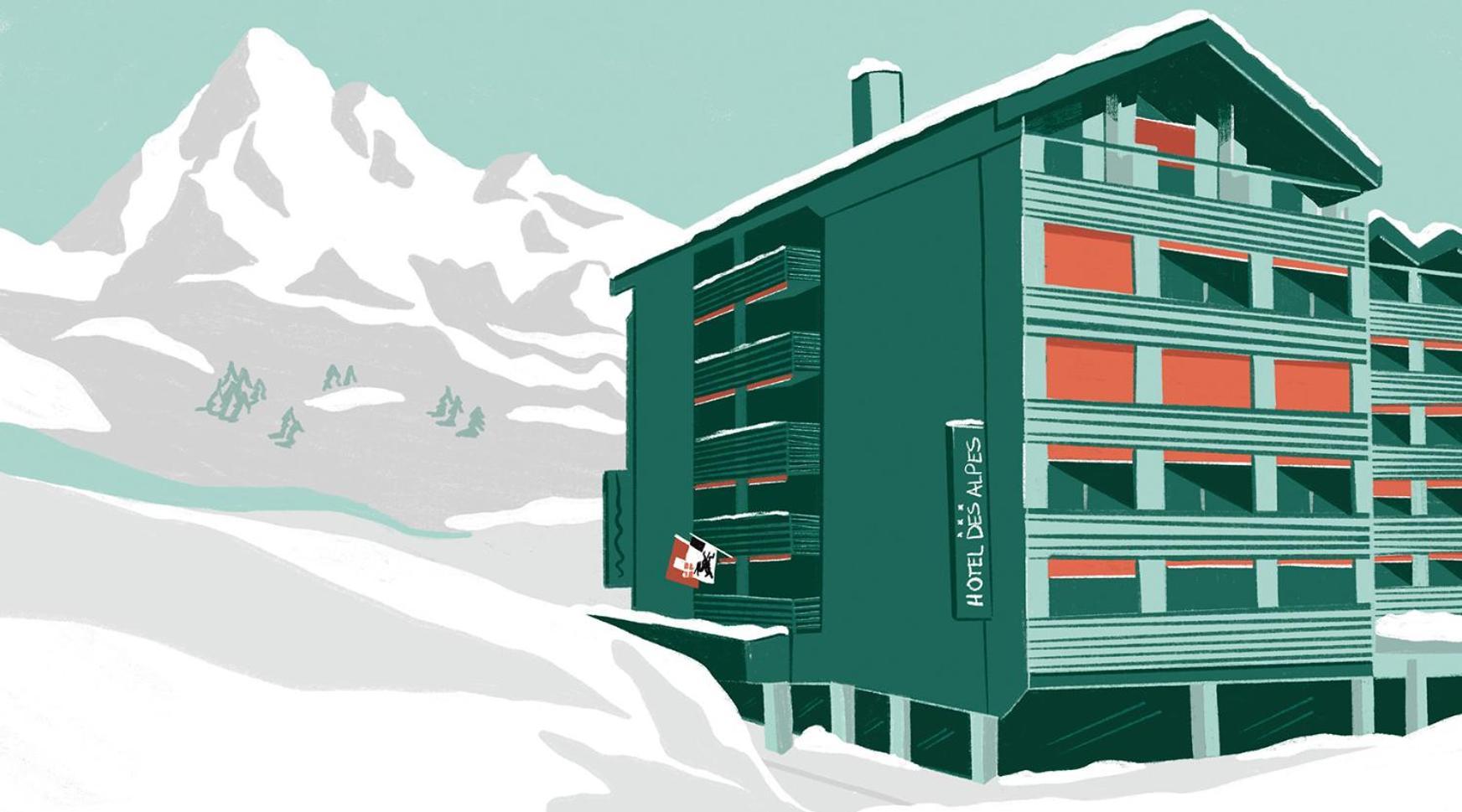 Studio Im Hotel Des Alpes Флимс Экстерьер фото